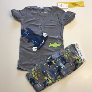 NWT Gap Shark Jammies that glow in the dark!
